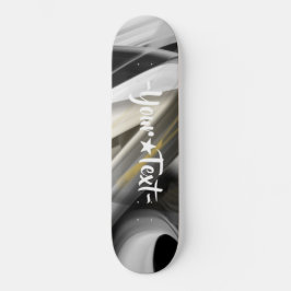 Skateboard Trend Abstrakt Art Black White Guld