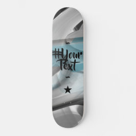 Skateboard Trend Abstrakt Art Blue Ocean
