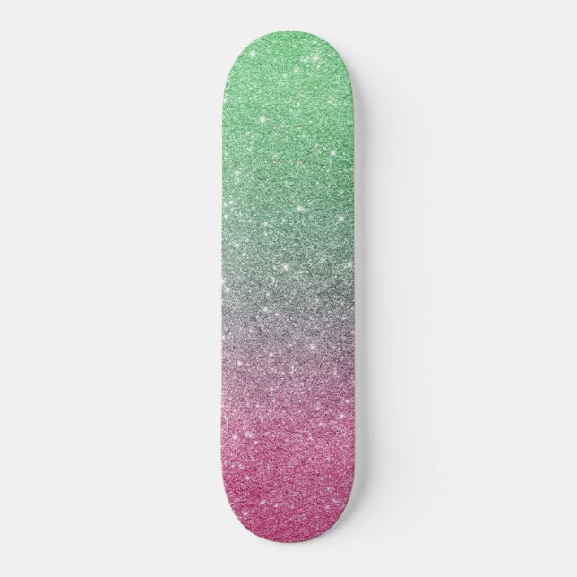 Skateboard trendig med glitter glitter (Framsida)