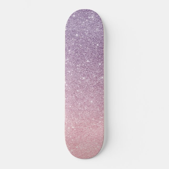 Skateboard trendig med glitter glitter (Framsida)
