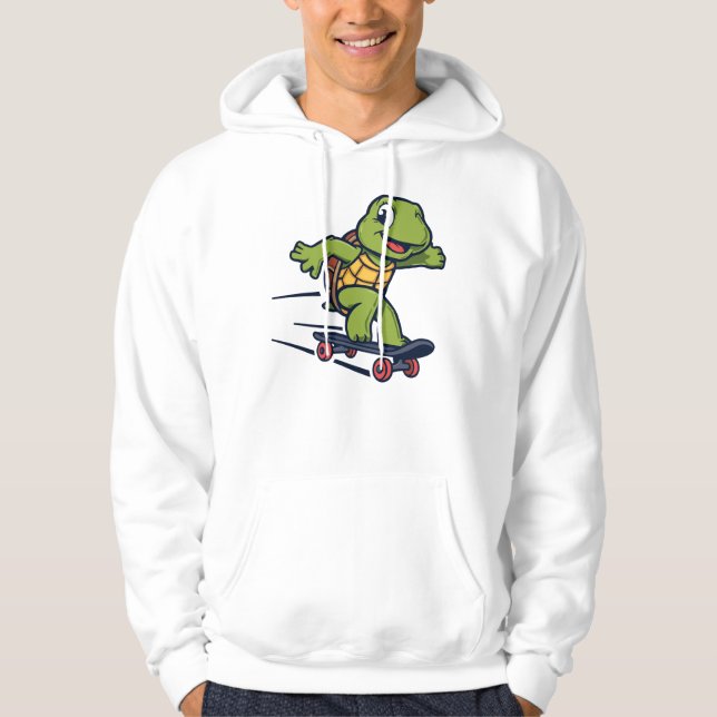 Skateboard Turtle Hoodie (Framsida)