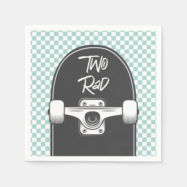 Skateboard two rad 2-årsdag pappersservett (Framsidan)