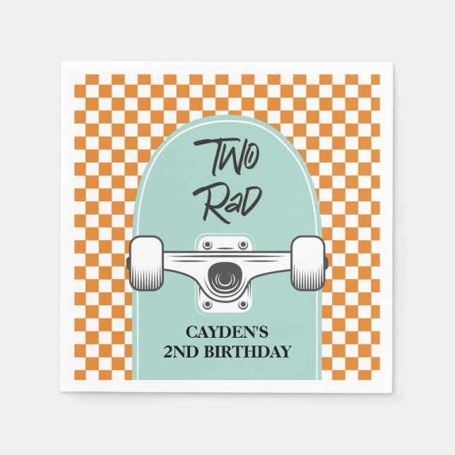 Skateboard Two Rad 2-årsdag Pappersservett (Framsidan)