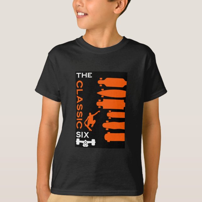 Skateboard-typer T Shirt (Framsida)