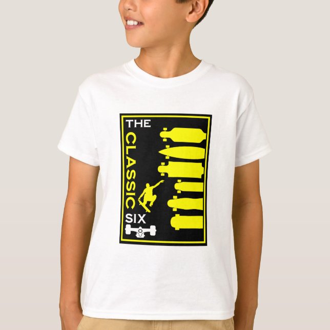 Skateboard-typer T Shirt (Framsida)