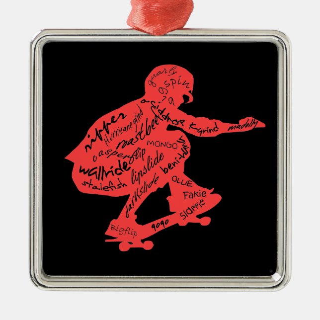 Skateboard Typography - Julafton Ornament (Framsidan)
