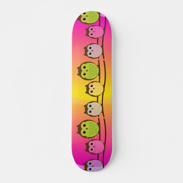 Skateboard uggla bräda 19,5 cm (Framsida)