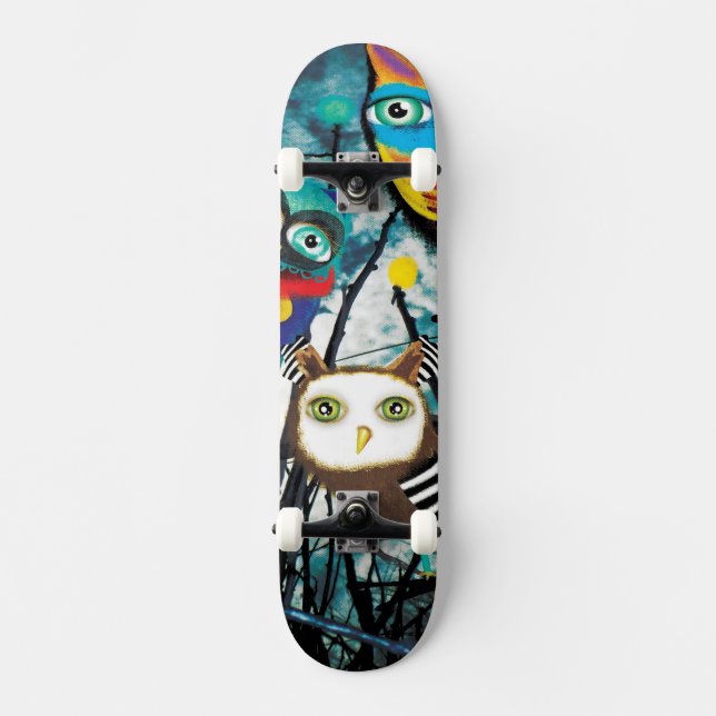 Skateboard uggla bräda 20,5 cm (Framsida)