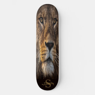 Skateboard Underbara Lejona Kung i Jungle