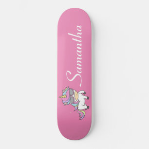 Skateboard Unicorn Rosa Glitter Skateboard