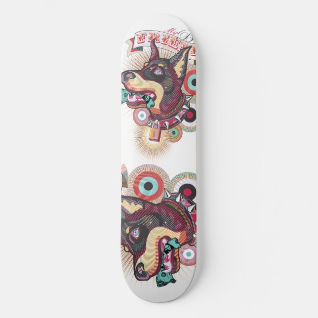 Skateboard – Urban Loyalty Doberman Pop-Art Design (Framsida)