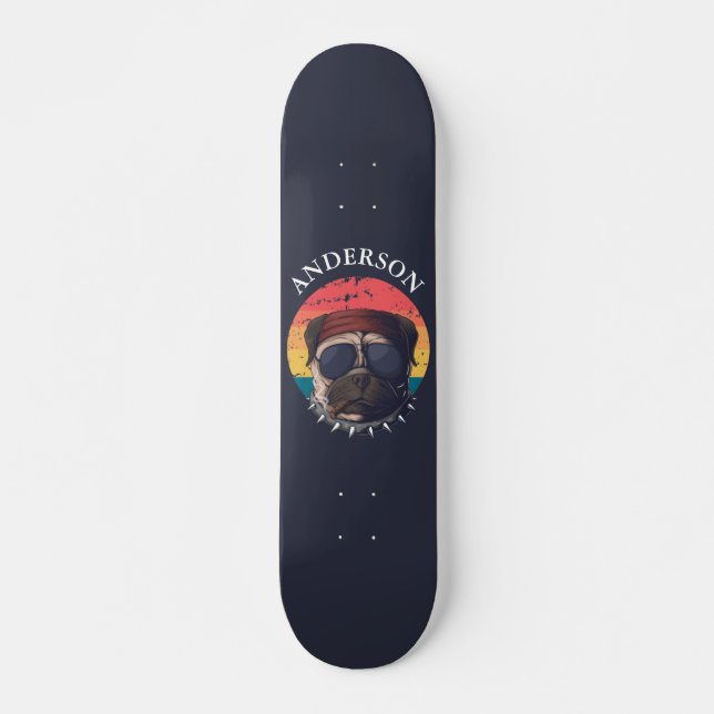Skateboard Urban Warrior Sunset Pug (Framsida)