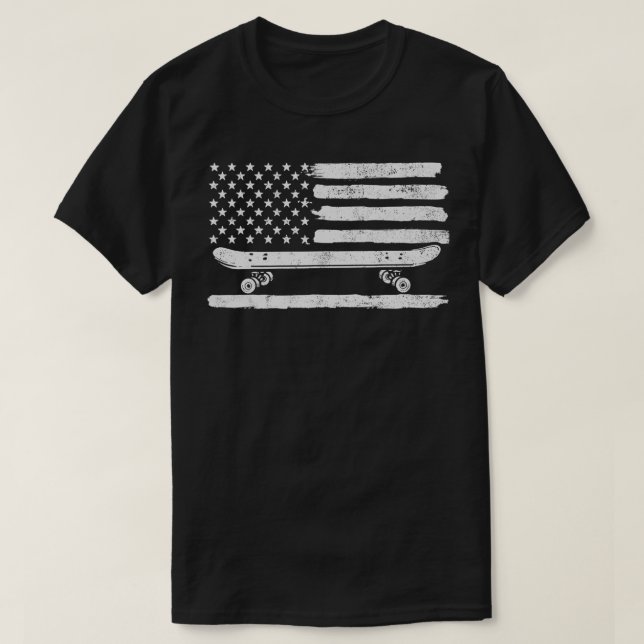 Skateboard US American Skater T Shirt (Design framsida)
