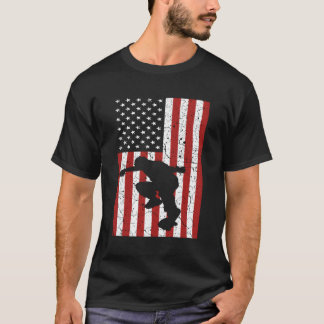 Skateboard US Flagga ger skateboardingbordning för T Shirt