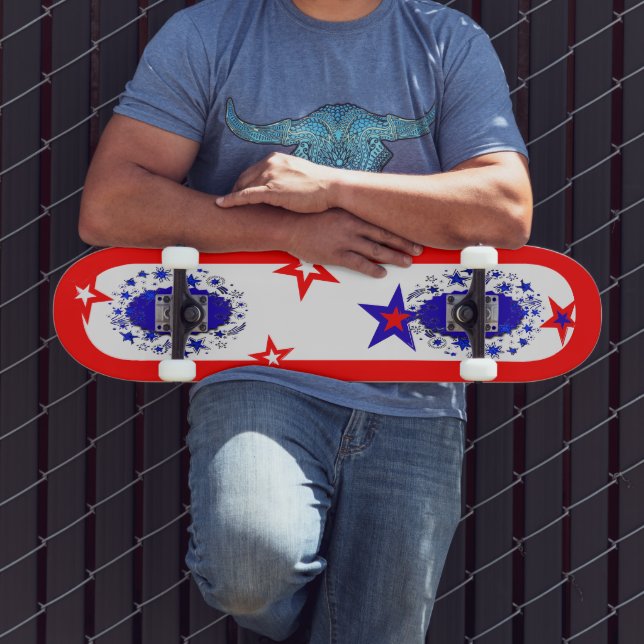 Skateboard usa rött vitt blått (Utomhus 3)