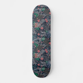 Skateboard vagues japonaise toile imprimé