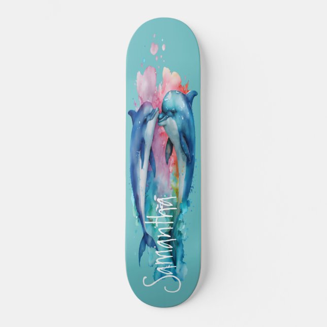 Skateboard Valentine Dolphin Couple (Framsida)