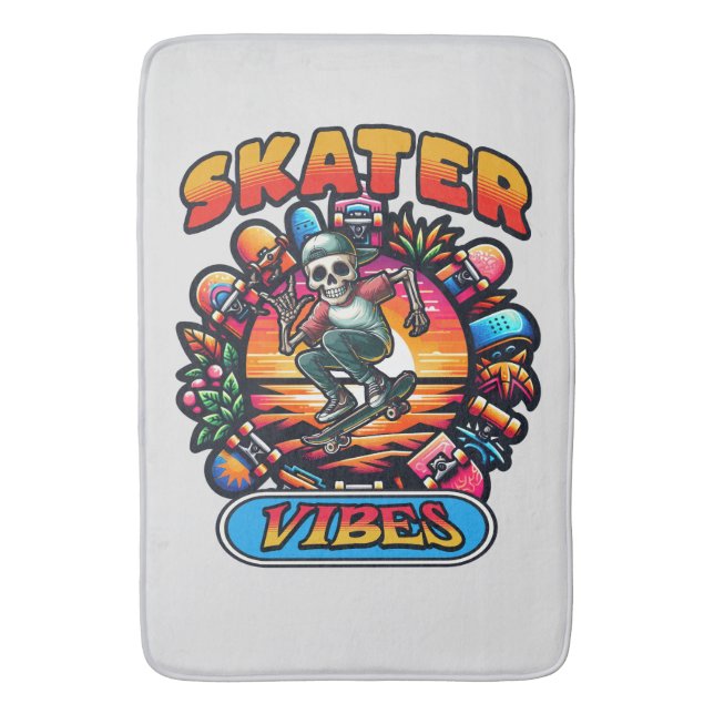 SKATEBOARD-VIBES!  BADRUMSMATTA (Framsidan (Vertikal))