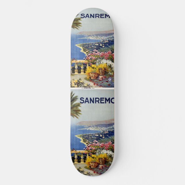 Skateboard vintage resor Sanremo Italien Bräda 21,5 Cm (Framsida)