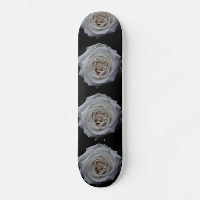 Skateboard vit ros (Framsida)