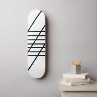 Skateboard Wall Art, svart och vit Abstrakt