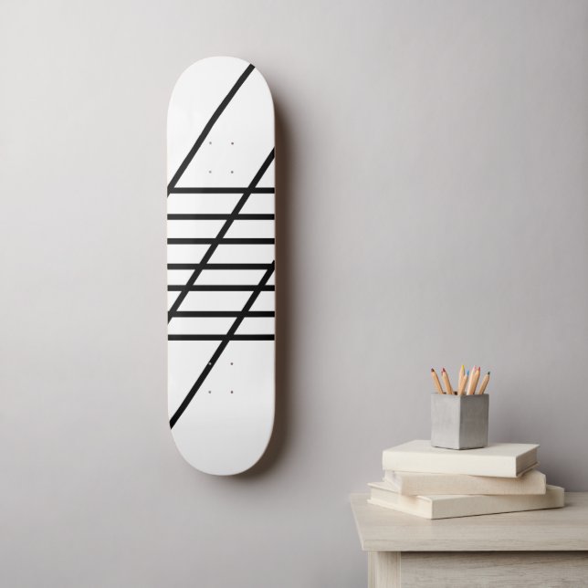 Skateboard Wall Art, svart och vit Abstrakt (Väggkonst)