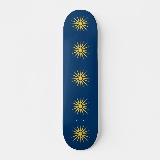Skateboard with flag of Macedonia, Greece (Framsida)