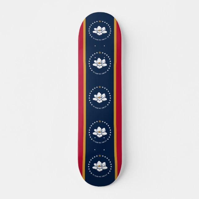 Skateboard with flag of Mississippi State, USA (Framsida)