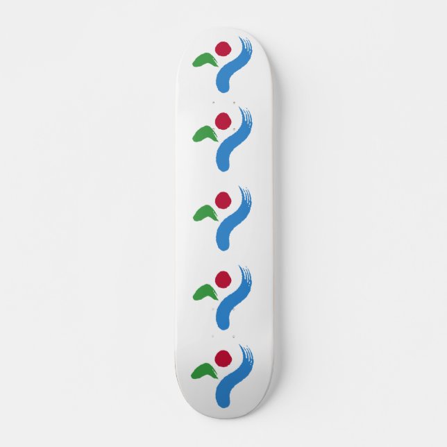 Skateboard with flag of Seoul, South Korea (Framsida)