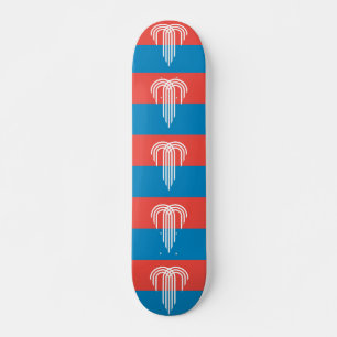 Skateboard with flagga of Kansas City, Missouri
