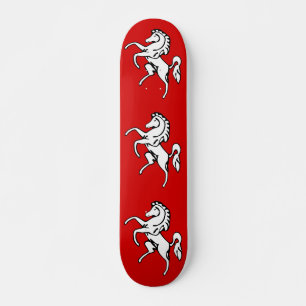Skateboard with flagga of Kent, England