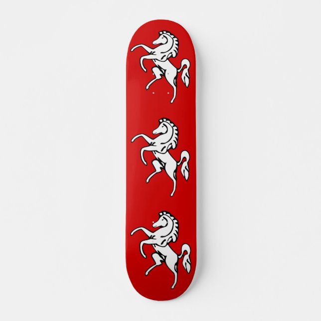 Skateboard with flagga of Kent, England (Framsida)