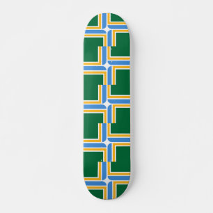 Skateboard with flagga of Portland, Oregon, USA