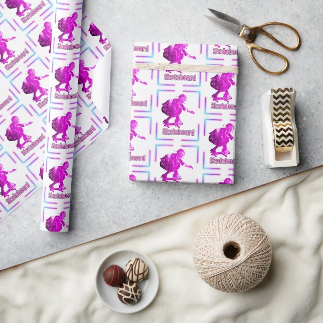 Skateboard Wrapping Papper Presentpapper (Hantverk)