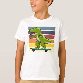 Skateboardåkande dinosaurie T-Rex T Shirt