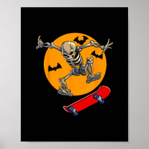 Skateboardåkande skelett män pojkar skateboard ska poster