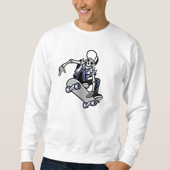 Skateboardåkare  lång ärmad tröja (Framsida)