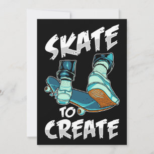 Skateboardåkare Skate För Att Skapa Inbjudningar
