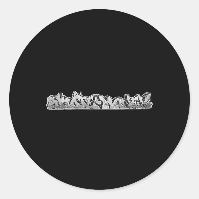 Skateboardåkning  runt klistermärke (Framsida)