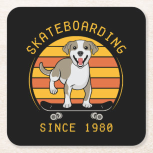Skateboardåkning sedan 1980 underlägg papper kvadrat