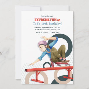 Skateboardare Extremt Roligt Inbjudan