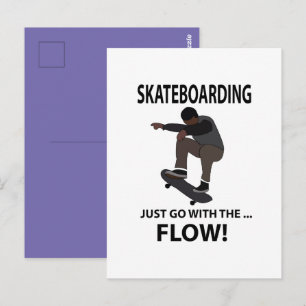Skateboardationen går bara med flödesskateboardern vykort