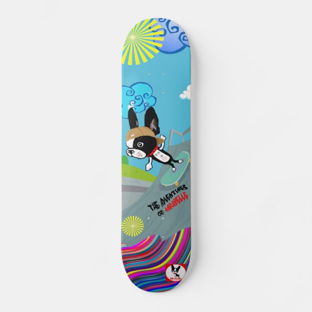 Skateboardboston för Mirabelle Skater8 terrier Mini Skateboard Bräda 18,5 Cm (Framsida)