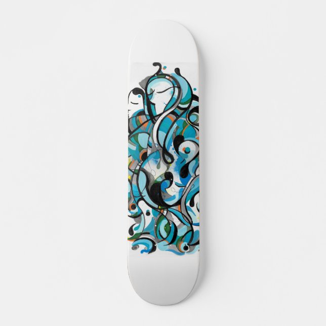 Skateboarddäck för akvisk flicka mini skateboard bräda 18,5 cm (Framsida)