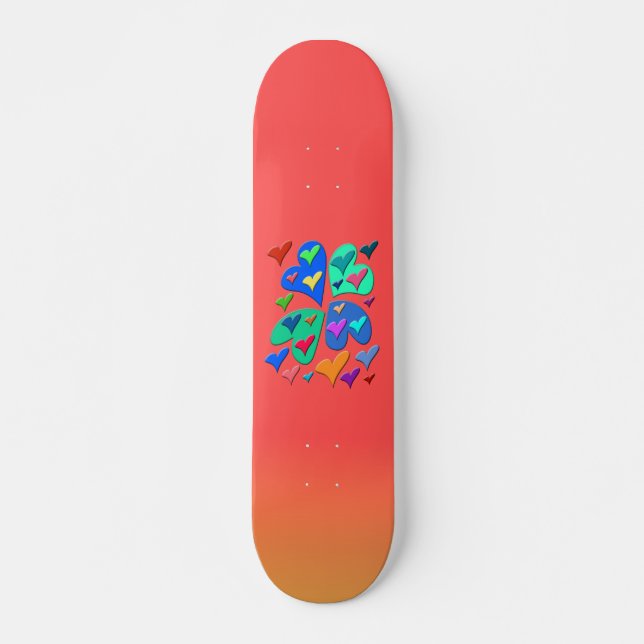 Skateboarddäck för färgade hörn mini skateboard bräda 18,5 cm (Framsida)