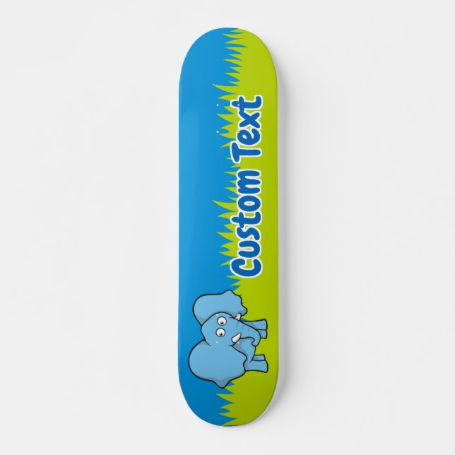 Skateboarddäck för tecknad av blåelefant mini skateboard bräda 18,5 cm (Framsida)
