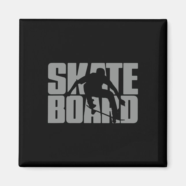 Skateboarddesign Print Grafisk Skateboardåkare  Magnet (Framsidan)