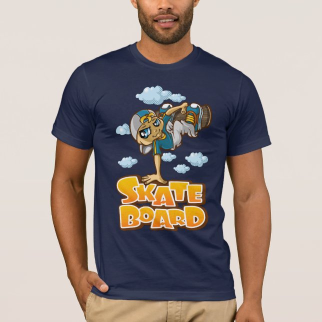 Skateboarder and clouds t shirt (Framsida)
