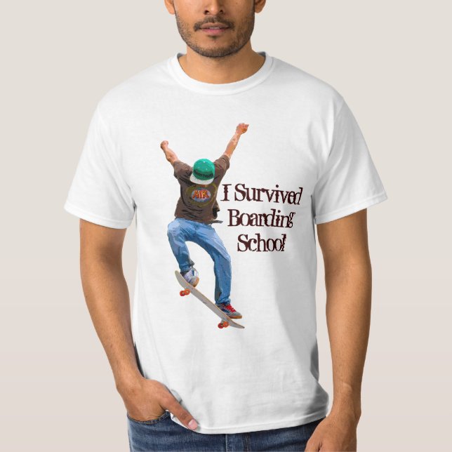 Skateboarder Boarding School Funny Street Shirt T-shirt (Framsida)