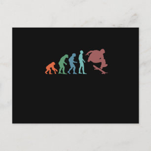 Skateboarder Evolution Skateboarding Skateboard Inbjudan Vykort